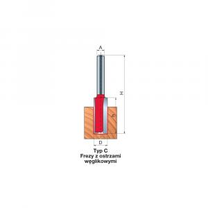 Frez dwuostrzowy do obróbki prostej x 19 x 25,40 x 63,4 x 12 Z2 FREUD 12-15212P