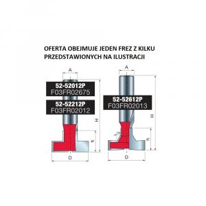Frez do wpustów T-Slot x 30 x 18 x 61,0 x 12 Z2 α=30° FREUD 52-52612P