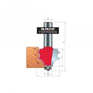 Frez wieloprofilowy x 31,80 x 23,80 x 72,0 x 12 R1=9,53 R2=9,53 Z2 FREUD 99-PK312P