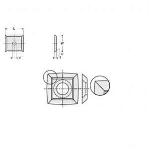 Nóż 14 x 14 x 2 K-MG18 R100 Z4