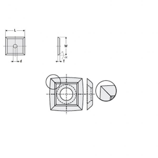 Nóż 15 x 15 x 2,5 K-MG18 R95 Z4