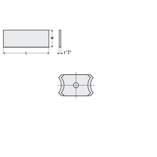 Nóż 20 x 12 x 2 K-KCR08wyjście 6°