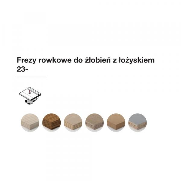 Frez rowkowy do żłobień z łożyskiem górnym x 38 x 14,50 x 57,6 x 8 Z2 FREUD 23-20408P