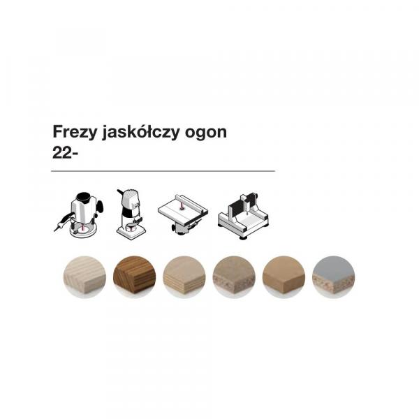 Frez jaskółczy ogon x 19 x 22,20 x 54,2 x 8 Z2 α=7° FREUD 22-10608P
