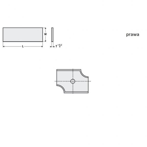 Nóż 20 x 16 x 2 K-KCR08