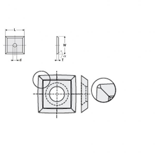 Nóż 14 x 14 x 2 K-MG18 R100 Z4