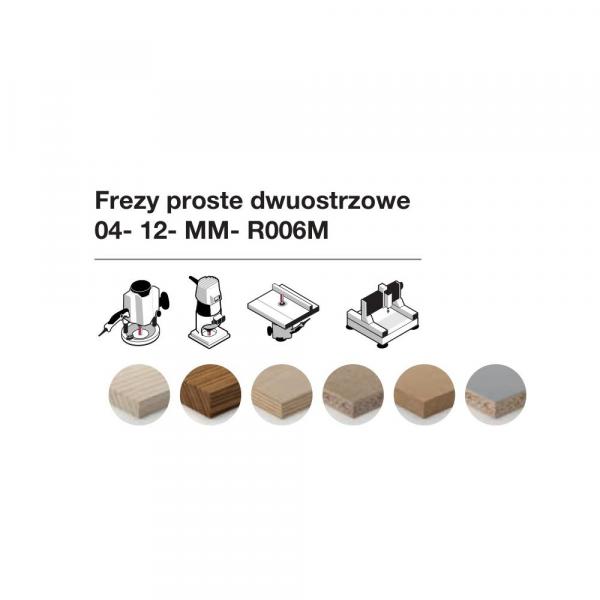 Frez dwuostrzowy do obróbki prostej x 2 x 6,30 x 44,5 x 6 Z2 FREUD 04-09706P