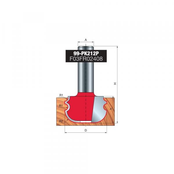 Frez wieloprofilowy x 31,80 x 20 x 58,0 x 12 R=9,53 Z2 FREUD 99-PK212P