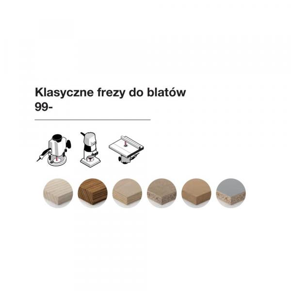 Frez klasyczny do żłobień do blatów x 41,30 x 15,90 x 64,4 x 12 R1=4,30 R2=4,40 Z2 FREUD 99-01112P